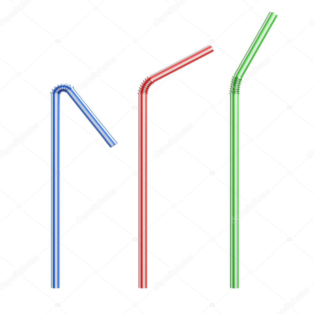 Drinking straws isolated
