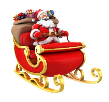 Santa kızak geyikler