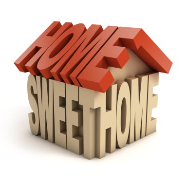 Home sweet home 3d letters clipart