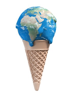 Ice cream earth melts