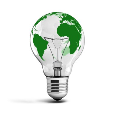 Planet earth ampul içinde