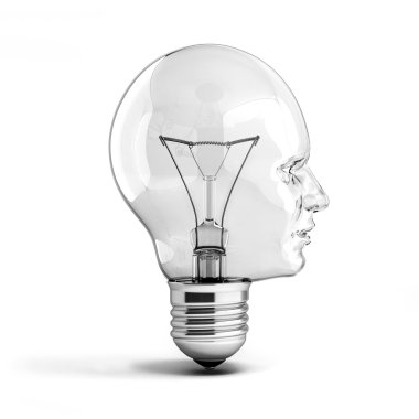 Human head light bulb