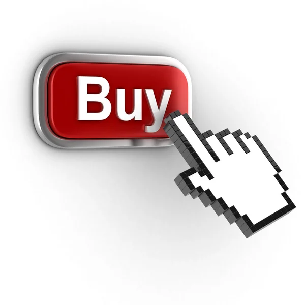 Compras en línea - comprar ahora icono 3d — Foto de Stock