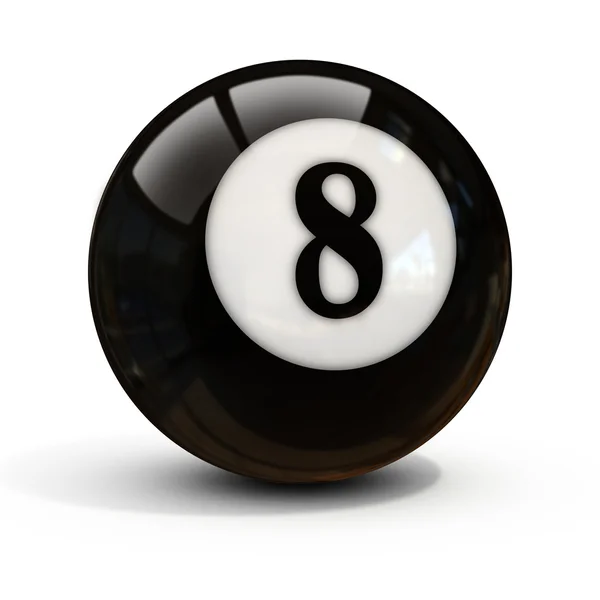 Eight ball isolated on white — Stock Photo, Image