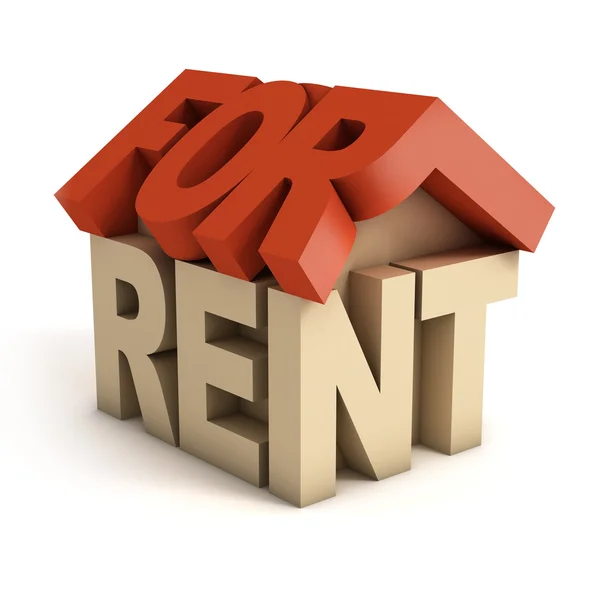 House for rent 3d icon — Stock Photo, Image