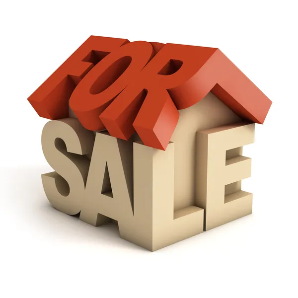 House for sale 3d icon — Stock Photo, Image