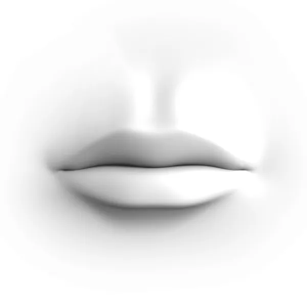 İnsan ağzı üzerine beyaz izole — Stok fotoğraf