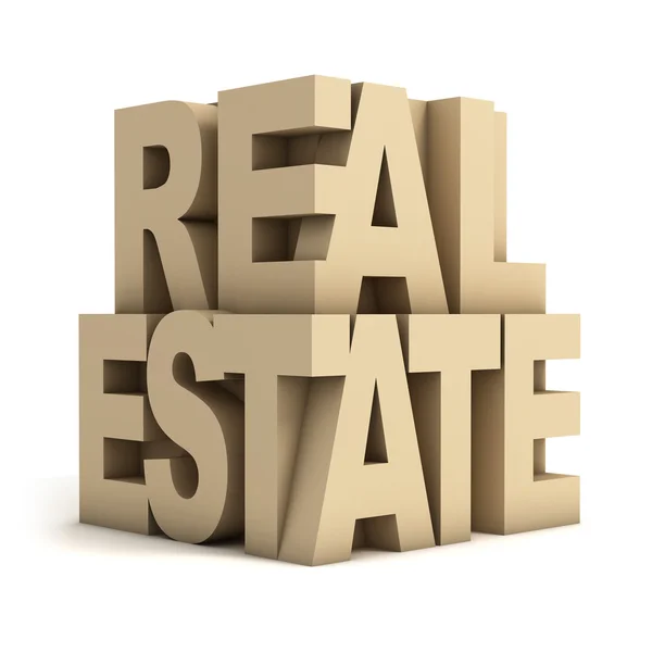 Real estate 3d letters — Stock Photo, Image