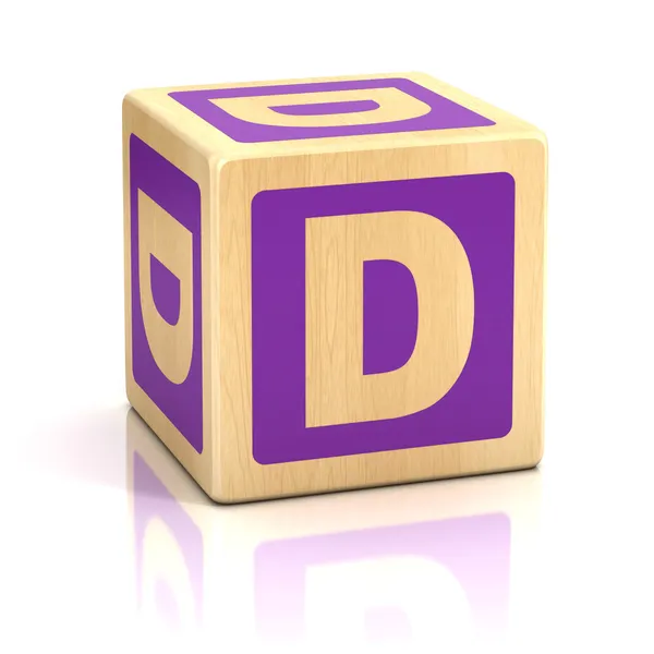 Шрифт кубиків літер d — стокове фото