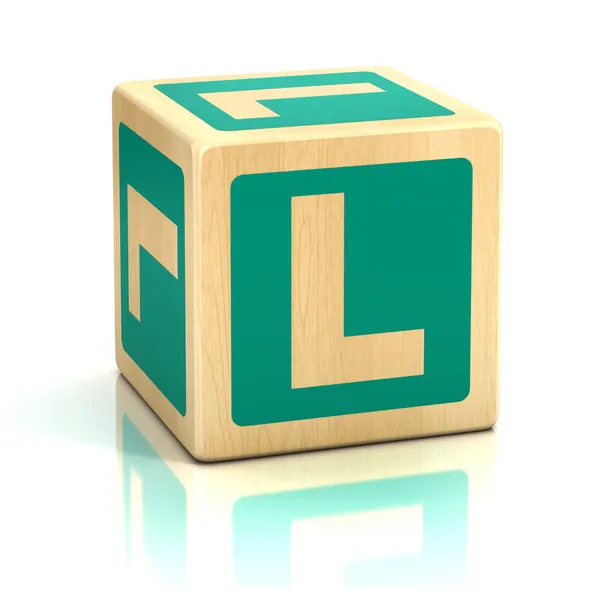 Letter l alphabet cubes font — Stock Photo, Image