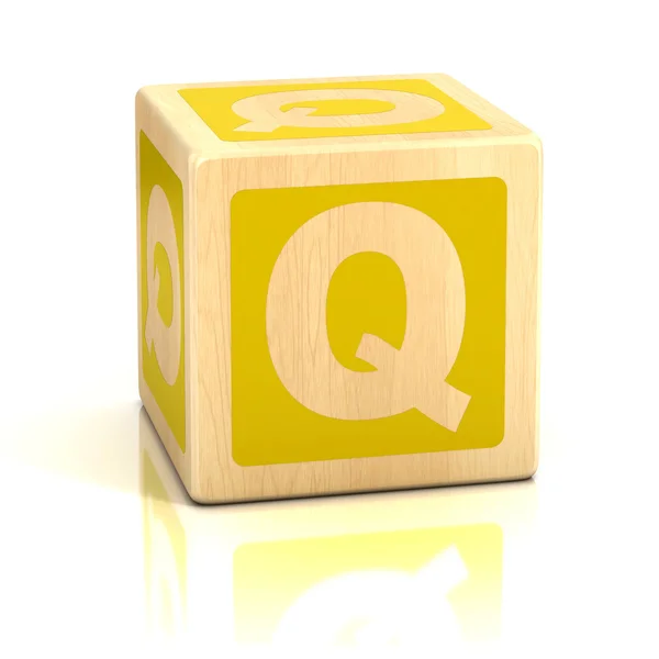편지 q 알파벳 큐브 글꼴 — 스톡 사진