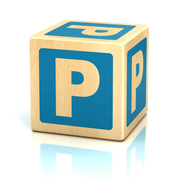 Letra p alfabeto cubos fuente — Foto de Stock