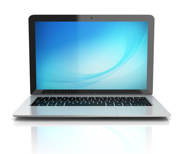 Laptop notebook ultrabook front view