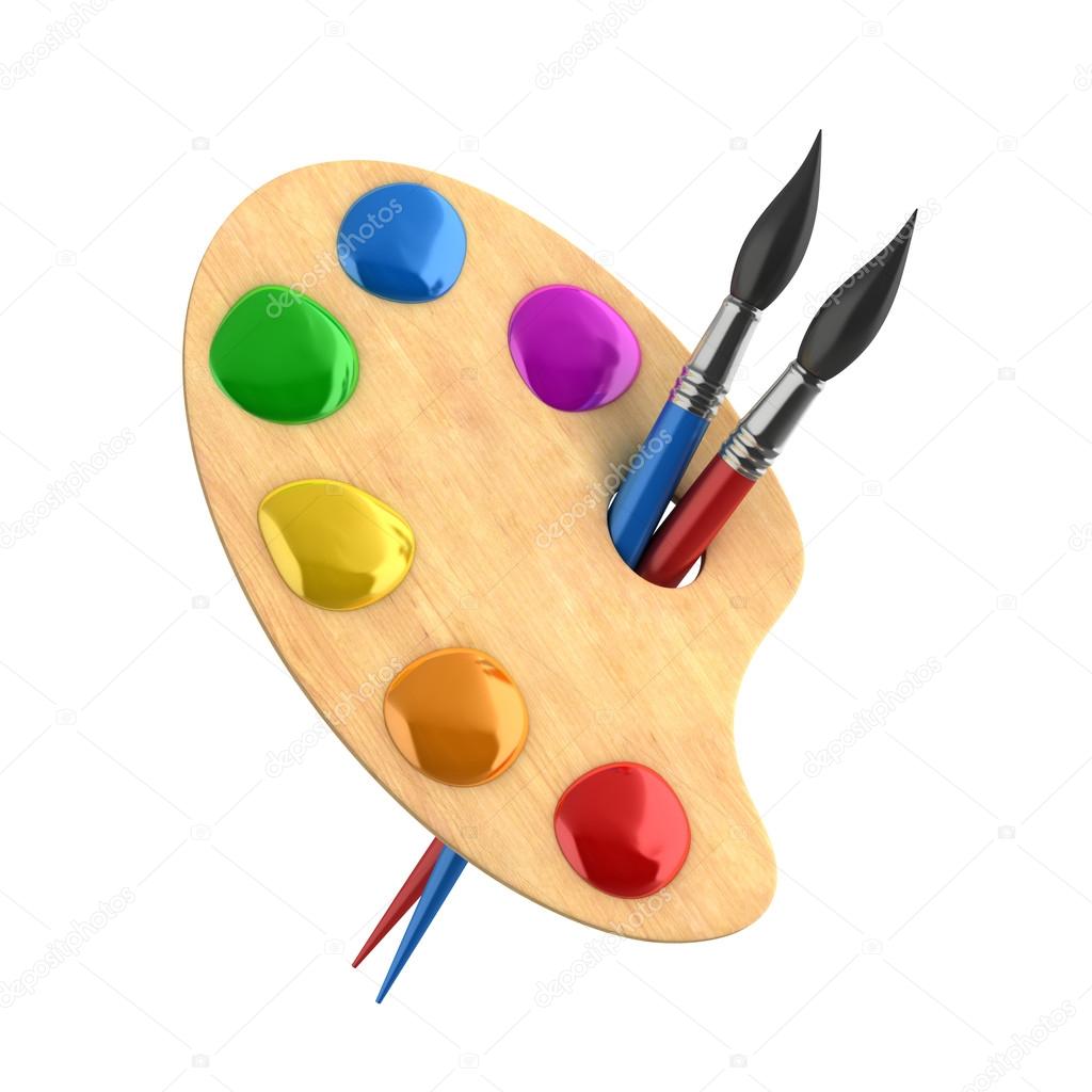 wooden art palette