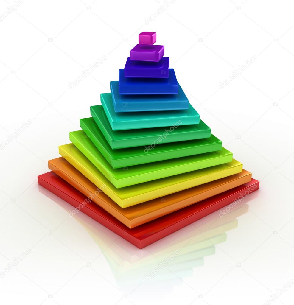 Abstract colorful pyramid