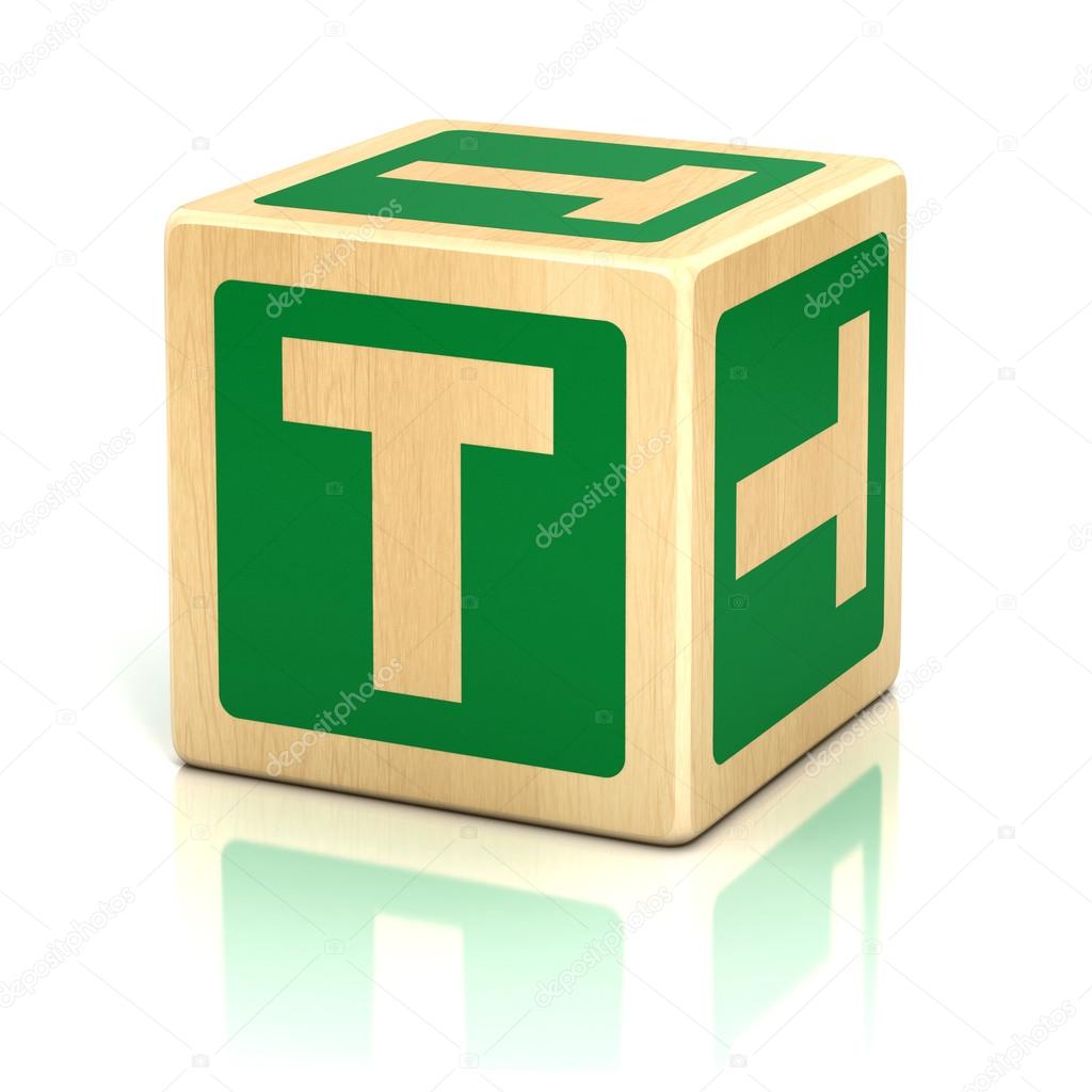 Letter t alphabet cubes font