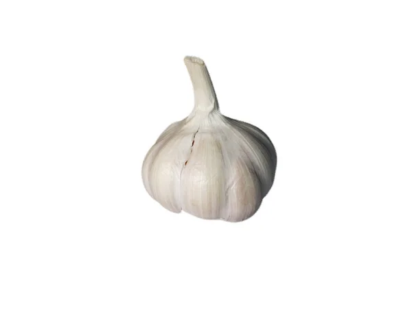 Knoblauch Auf Weißem Hintergrund Einfach Bedienen — Stockfoto