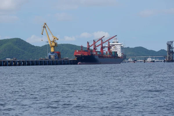 Tampilan Samping Kapal Tanker Minyak Laut — Stok Foto