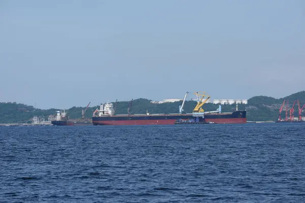 Tampilan Samping Kapal Tanker Minyak Laut — Stok Foto