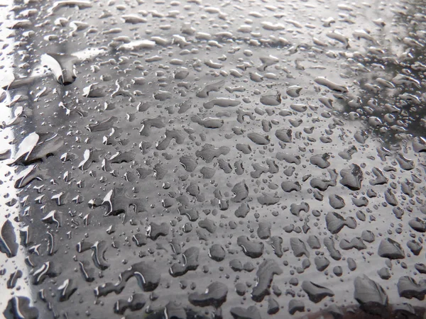 Капли Воды Автомобиле После Дождя — стоковое фото
