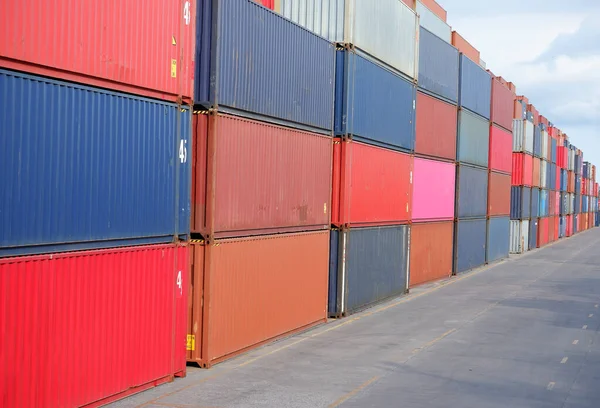 Przemysłowy Obszar Pakowania Dla Transportu Importu Eksportu — Zdjęcie stockowe