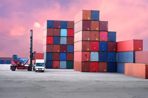 Obchodní Koncepce Logistiky Manipulace Kontejnery Přístavu — Stock fotografie