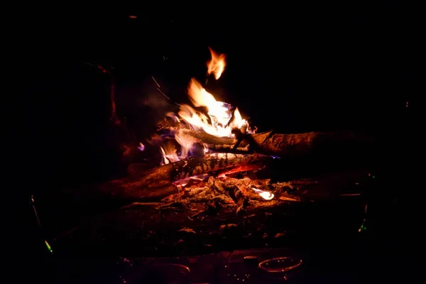 Feuer Der Natur Bokeh Von Den Lichtern — Stockfoto