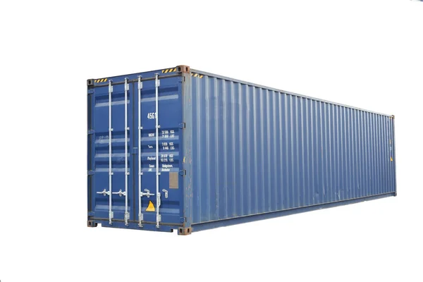 Blue Container White Background Ease Use — Stock Photo, Image