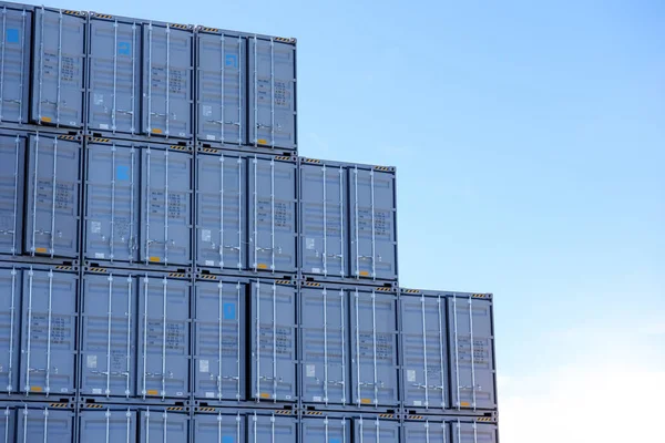 Pile Containers Deposit Yard Royalty Free Stock Images