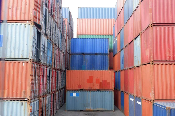 Container Stack Work Import Export — Stock Photo, Image