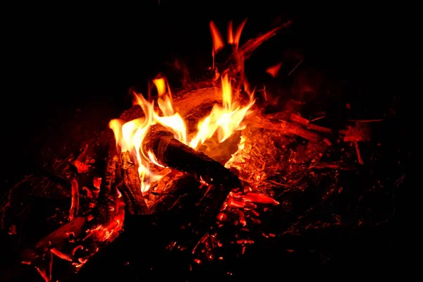 Ogień Przyrodzie Bokeh Świateł — Zdjęcie stockowe