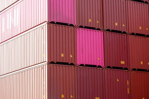 Containerstapel Handelsperspektive Import Und Export — Stockfoto