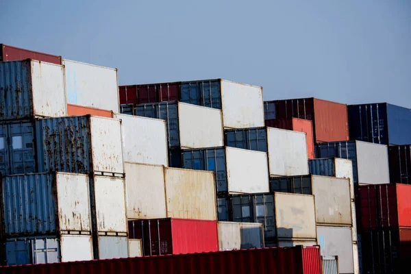 Bulk Containers Container Yard View Import Export — Stock Photo, Image