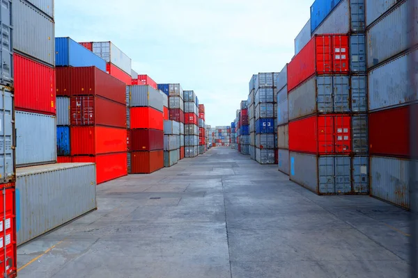 Containers Cargo Ships Container Ships Export Business Industrial Transportation Concepts — Stock Photo, Image