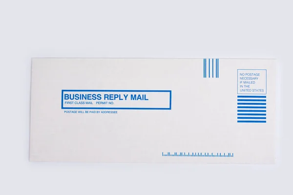 Company Print Envelope Paid Postage — стоковое фото