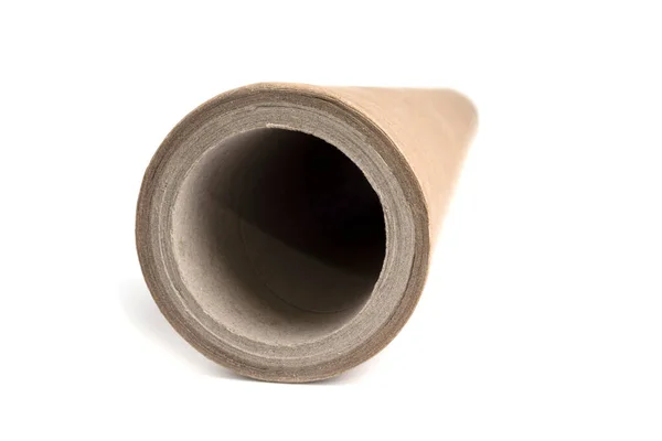 Empty Paper Tube Material White — Stock Photo, Image