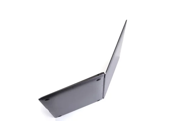 Branded Moderner Schlanker Laptop Auf Weißem Hintergrund Ultraschlankes Notizbuch — Stockfoto