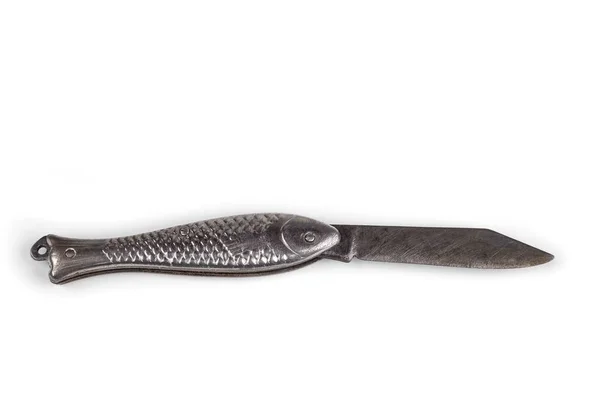 魚の形でチェコスロバキアで有名なポケットナイフ 人気のNozik Rybicka — ストック写真