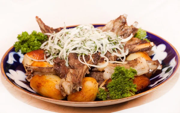 Gryta med potatis och kött — Stockfoto