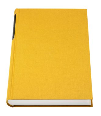 Sarı, beyaz, siyah çerçeve başlık spin için izole kitap