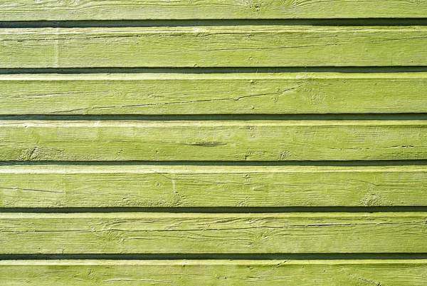 Parede verde de madeira — Fotografia de Stock