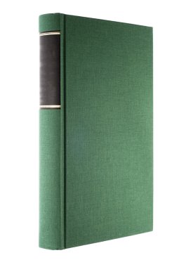 Yeşil kitap üzerinde beyaz izole