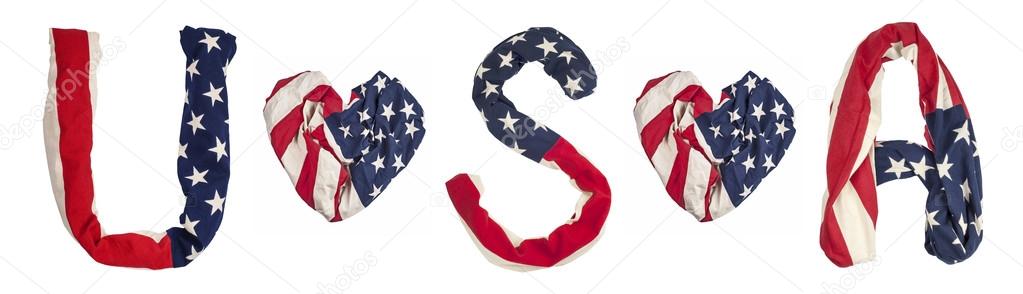 Simbols made from American flag