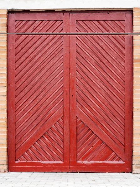 Dřevěné prkené dveře — Stock fotografie