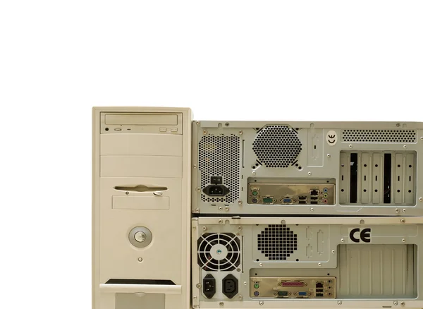 Computadores antigos para reciclagem electrónica — Fotografia de Stock