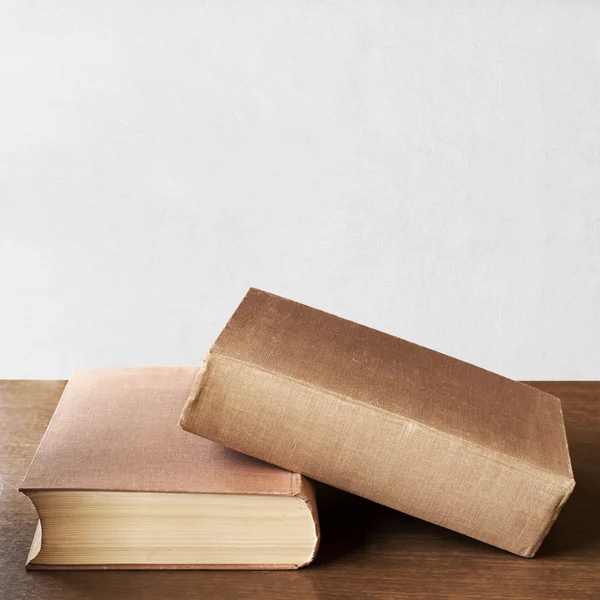 Two brown books on the table — Stock Photo, Image