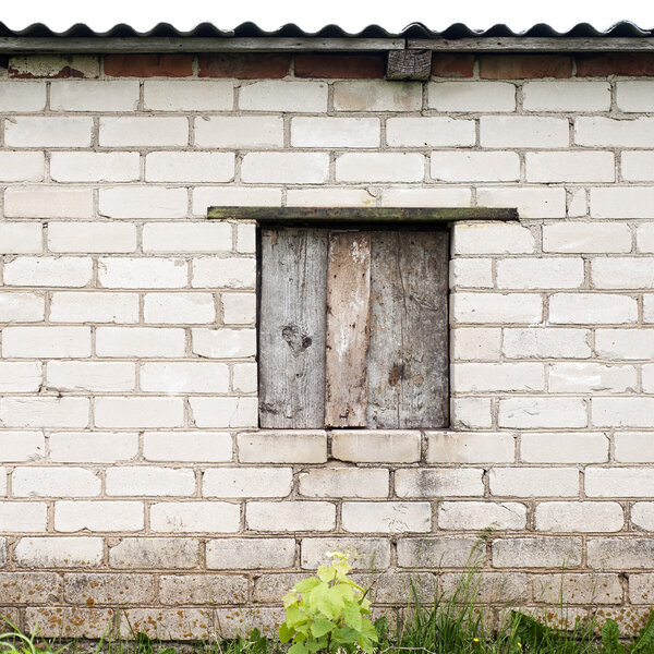 wall with place for a window