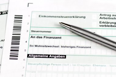 Alman vergi form - einkommensteuererklaerung