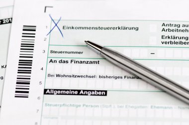 Alman vergi form - einkommensteuererklaerung