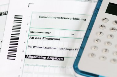 Alman vergi form - einkommensteuererklaerung